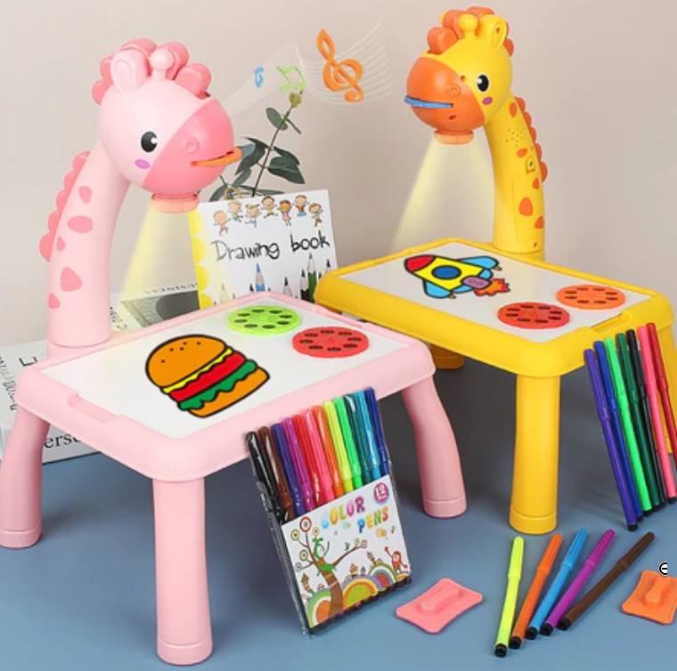 Mainan Anak Jerapah Giraffe Projector Table